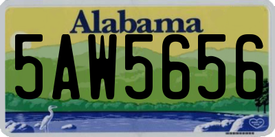 AL license plate 5AW5656