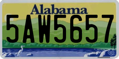 AL license plate 5AW5657