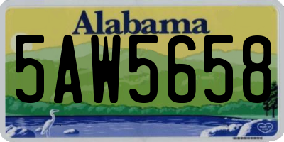 AL license plate 5AW5658