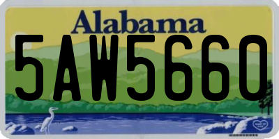 AL license plate 5AW5660