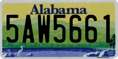 AL license plate 5AW5661