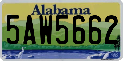 AL license plate 5AW5662