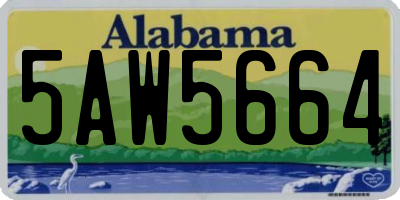 AL license plate 5AW5664