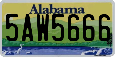 AL license plate 5AW5666