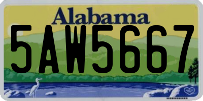 AL license plate 5AW5667