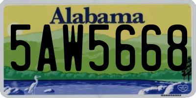 AL license plate 5AW5668