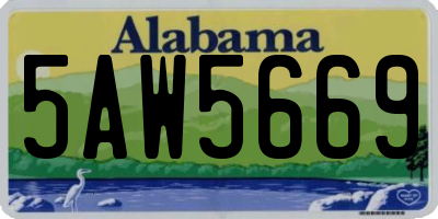 AL license plate 5AW5669