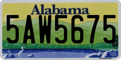 AL license plate 5AW5675