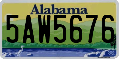 AL license plate 5AW5676