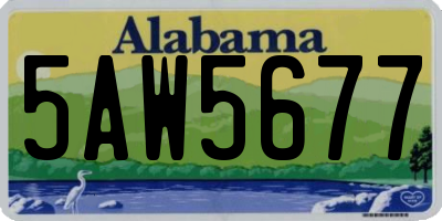 AL license plate 5AW5677