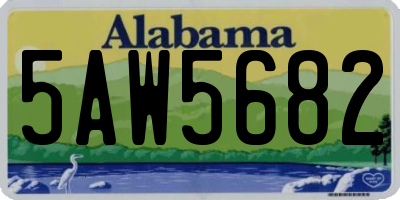 AL license plate 5AW5682