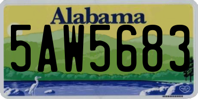AL license plate 5AW5683