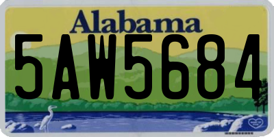 AL license plate 5AW5684