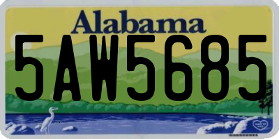 AL license plate 5AW5685