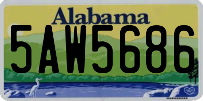 AL license plate 5AW5686