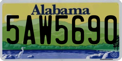 AL license plate 5AW5690