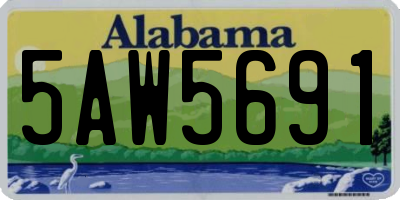 AL license plate 5AW5691