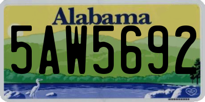 AL license plate 5AW5692
