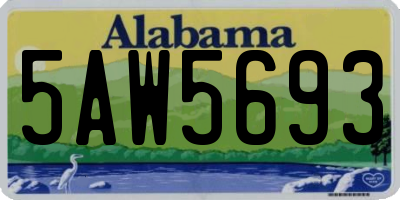 AL license plate 5AW5693
