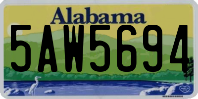 AL license plate 5AW5694