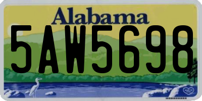 AL license plate 5AW5698