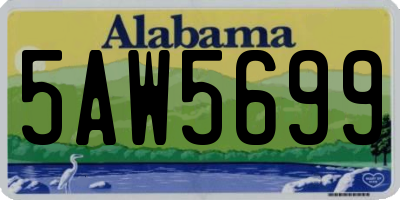 AL license plate 5AW5699