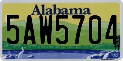 AL license plate 5AW5704