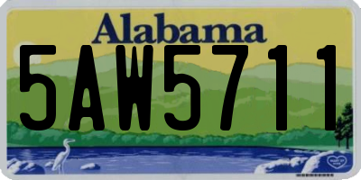 AL license plate 5AW5711