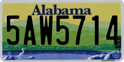 AL license plate 5AW5714