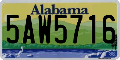 AL license plate 5AW5716