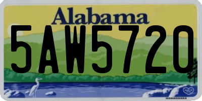 AL license plate 5AW5720