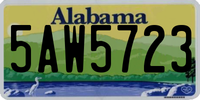 AL license plate 5AW5723