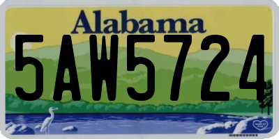 AL license plate 5AW5724