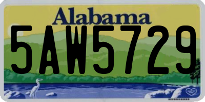 AL license plate 5AW5729