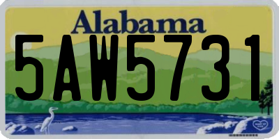 AL license plate 5AW5731