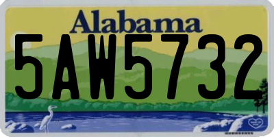AL license plate 5AW5732