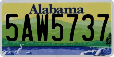 AL license plate 5AW5737