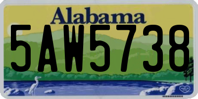 AL license plate 5AW5738