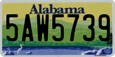 AL license plate 5AW5739