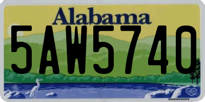 AL license plate 5AW5740