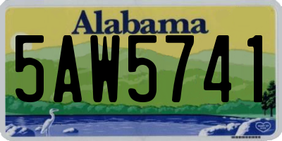 AL license plate 5AW5741