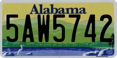 AL license plate 5AW5742