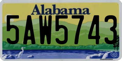 AL license plate 5AW5743