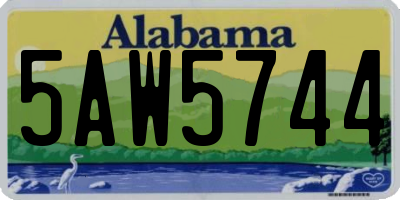 AL license plate 5AW5744