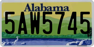 AL license plate 5AW5745