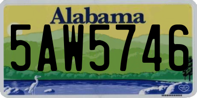 AL license plate 5AW5746
