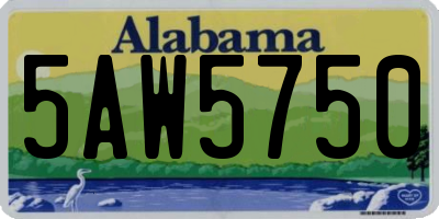AL license plate 5AW5750