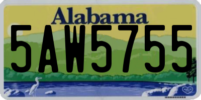 AL license plate 5AW5755