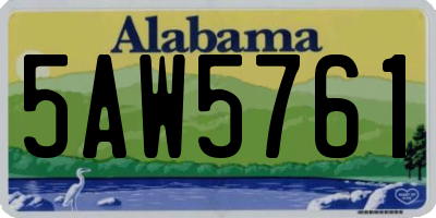 AL license plate 5AW5761