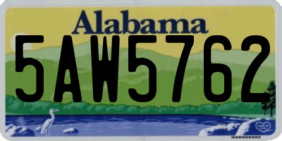 AL license plate 5AW5762